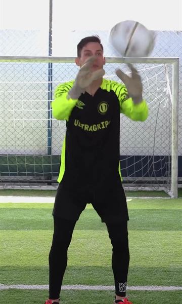 Goalkeeper catching the ball